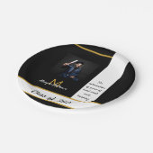 Afstuderen Traditioneel zwart Papieren Bordje (Gekanteld)