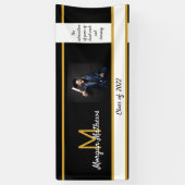 Afstuderen Traditioneel zwart Spandoek (Verticaal)