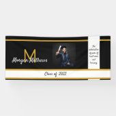 Afstuderen Traditioneel zwart Spandoek (Horizontaal)