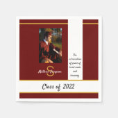 Afstuderen Traditionele donkerrode luiers Servet (Voorkant)