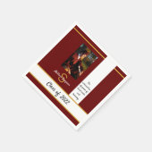 Afstuderen Traditionele donkerrode luiers Servet (Hoek)