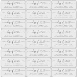 Afstuderen Transparante labels voor retouradressen