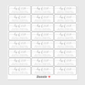 Afstuderen Transparante labels voor retouradressen (Vel)