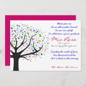 Afstuderen Tree of Life Uitnodigingsklasse van 201 Kaart (Voorkant / Achterkant)