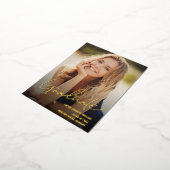 Afstuderen Trendy Script-bedekking Aangepaste foto Folie Feestdagen Briefkaart (Gedraaid)