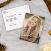 Afstuderen Trendy Script-bedekking Aangepaste foto Folie Feestdagen Briefkaart