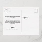 Afstuderen Trendy Script-bedekking Aangepaste foto Folie Feestdagen Briefkaart (Achterkant)