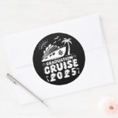 Afstuderen Trip Cruise 2025 Ship Party Cruise Gift Ronde Sticker (Envelop)