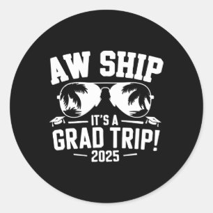 Afstuderen Trip Cruise 2025 Ship Senior Matching C Ronde Sticker