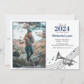 Afstuderen trompet marching band met foto kaart (Voorkant)