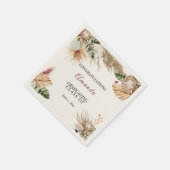 Afstuderen Tropical Pompas Grass Banana Leaves Servet (Hoek)