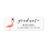 Afstuderen tropisch retouradres-label etiket (Voorkant)