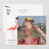 Afstuderen tropische foto aankondiging uitnodiging (Voorkant / Achterkant)