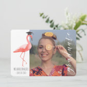 Afstuderen tropische foto aankondiging uitnodiging (Staand voorkant)