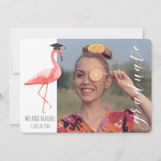 Afstuderen tropische foto aankondiging uitnodiging (Voorkant)