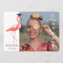 Afstuderen tropische foto aankondiging uitnodiging