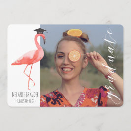 Afstuderen tropische foto aankondiging uitnodiging