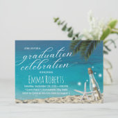 Afstuderen Tropische strandbak Beach Kaart (Staand voorkant)