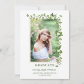 Afstuderen Tropische vertakkingen & White Flowers Kaart (Voorkant)