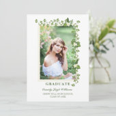 Afstuderen Tropische vertakkingen & White Flowers Kaart (Staand voorkant)