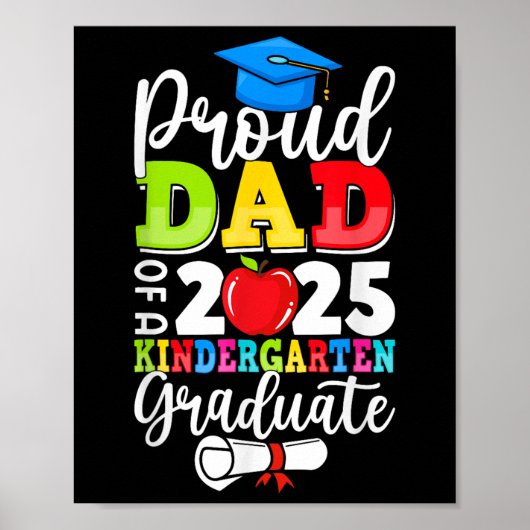 Afstuderen Trotse vader van CL van 2025 kleutersch Poster (Voorkant)