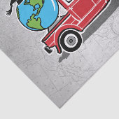 Afstuderen  Truck Afstudeerder Pet World Wereldbol Tissuepapier (Detail)