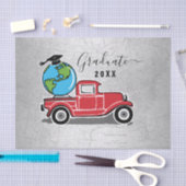 Afstuderen  Truck Afstudeerder Pet World Wereldbol Tissuepapier (Craft)