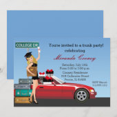 Afstuderen Trunk Party College gaat blond weg Kaart (Voorkant / Achterkant)