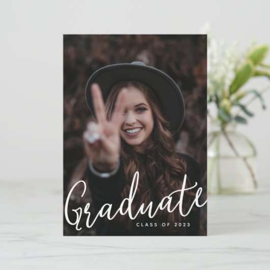 Afstuderen Twee Aangepaste Moderne Afstuderen van Kaart (Staand voorkant)