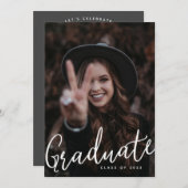 Afstuderen Twee Aangepaste Moderne Afstuderen van Kaart (Voorkant / Achterkant)