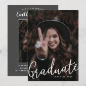 Afstuderen Twee Aangepaste Moderne Afstuderen van Kaart (Voorkant / Achterkant)