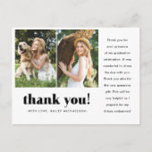Afstuderen twee foto Foto bedankt Briefkaart (Voorkant)