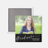 Afstuderen Typografie Afstuderen Foto Koelkast Mag Magneet (Voorkant / Achterkant)