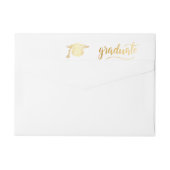 Afstuderen Typografie Faux Gold Afstuderen Pet (Achterkant)