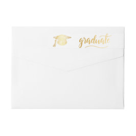 Afstuderen Typografie Faux Gold Afstuderen Pet