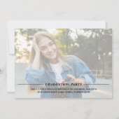 Afstuderen Typografie Foto Blue Simple Two Photo Kaart (Achterkant)