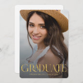 Afstuderen Typografie Modern Afstuderen Aankondiging (Voorkant / Achterkant)