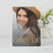 Afstuderen Typografie Modern Afstuderen Aankondiging (Staand voorkant)