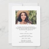 Afstuderen Typografie Modern Afstuderen Aankondiging (Achterkant)