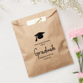 Afstuderen Typografie Modern Favor Bag Bedankzakje (Gezegeld)