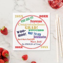 Afstuderen Typografie Red Gold YEAR Servet