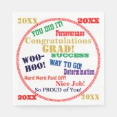 Afstuderen Typografie Red Gold YEAR Servet (Voorkant)