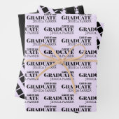 Afstuderen Typografie Script Geometrisch Inpakpapier Vel (In situ)