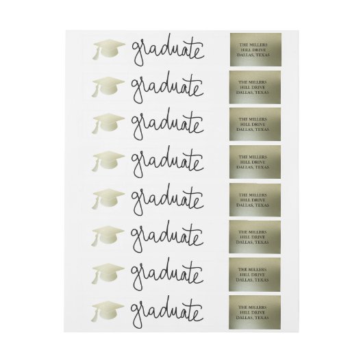 Afstuderen Typografie Silver Foil Afstuderen Pet (Vel)