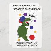 Afstuderen Tyrannosaurus Rex Aangepast Personalise Kaart (Voorkant / Achterkant)