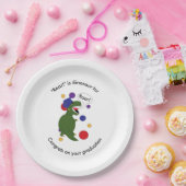 Afstuderen Tyrannosaurus Rex Personaliseren Papieren Bordje (Feest)