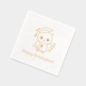 Afstuderen uil in een Pet met een rol Folie Servetten (Links)