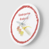 Afstuderen uit Kindergarten, Custom Round Gift Grote Klok (Hoek)