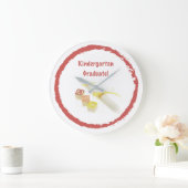 Afstuderen uit Kindergarten, Custom Round Gift Grote Klok (Huis)