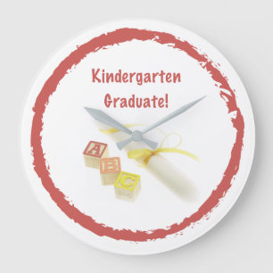 Afstuderen uit Kindergarten, Custom Round Gift Grote Klok